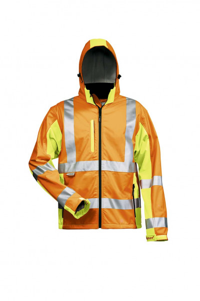 Warnschutz -Softshelljacke mit Kapuze